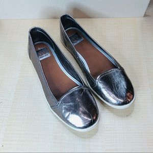 Dolce Vita Metallic Leather Espadrille Flats
